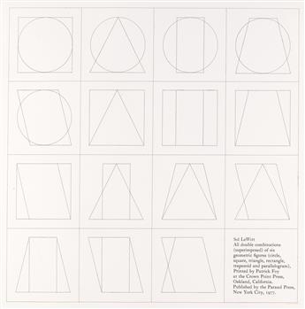 SOL LEWITT All Double Combinations (Superimposed) of Six Geometric Figures (Circle, Square, Triangle, Rectangle, Trapezoid and Parallel